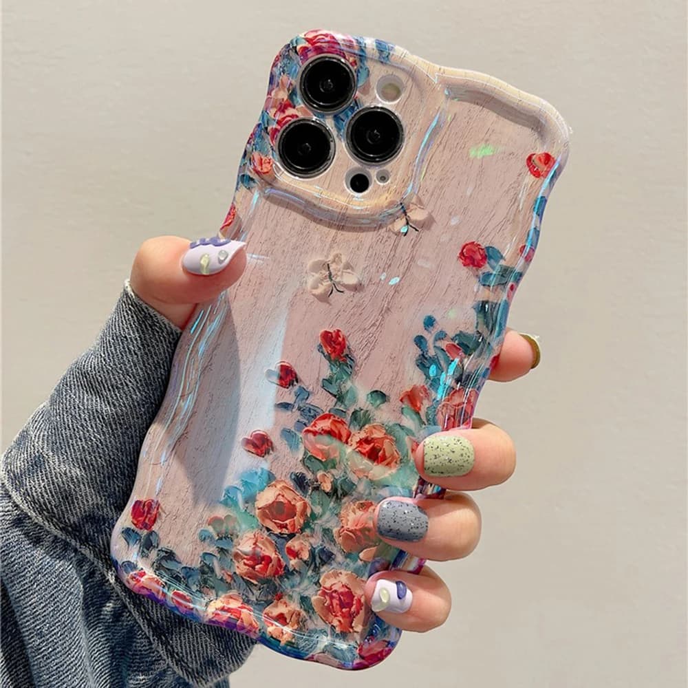 Coque de téléphone avec peinture à l'huile rétro