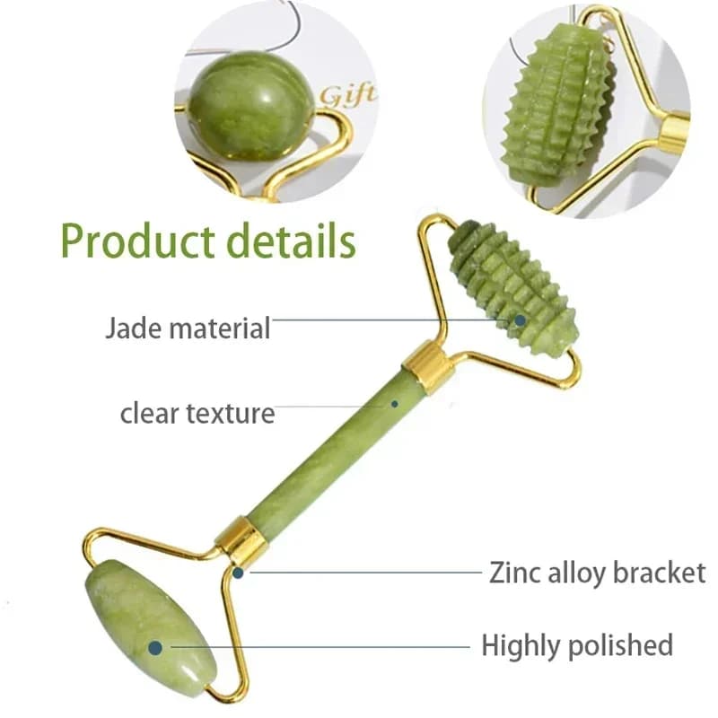Rouleau de Jade naturel Gua Sha pour le visage
