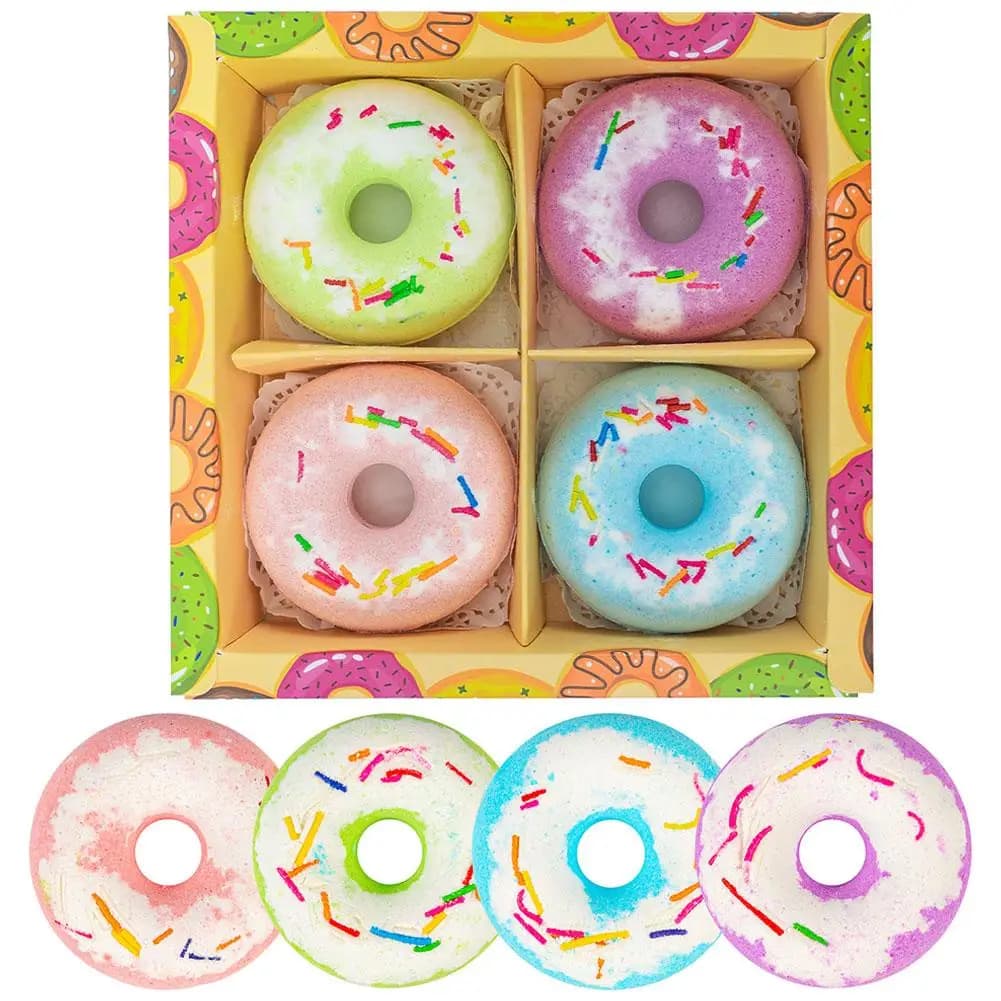 Bombes de bain en forme de donut aux huiles essentielles botaniques naturelles