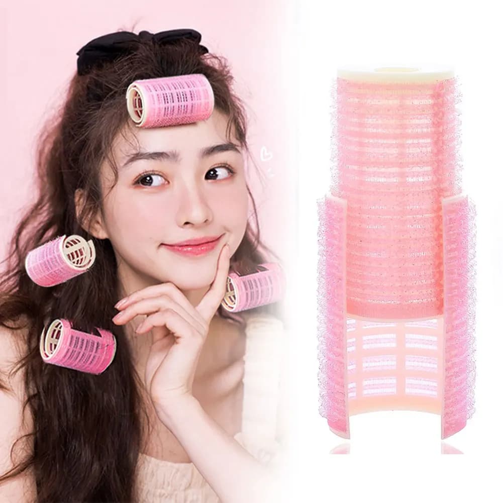 2 pièces 3 tailles coiffure usage domestique bricolage magique grands bigoudis auto-adhésifs style rouleau rouleau bigoudi cheveux femmes outil de beauté