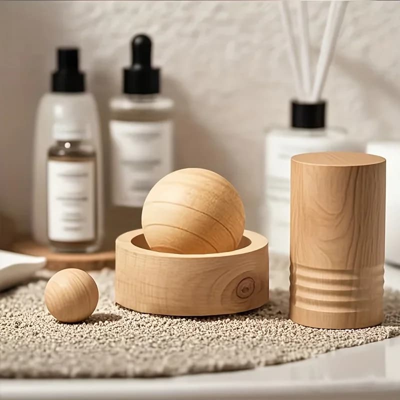 Diffuseur d'huiles essentielles en bois naturel mignon pour voiture et maison
