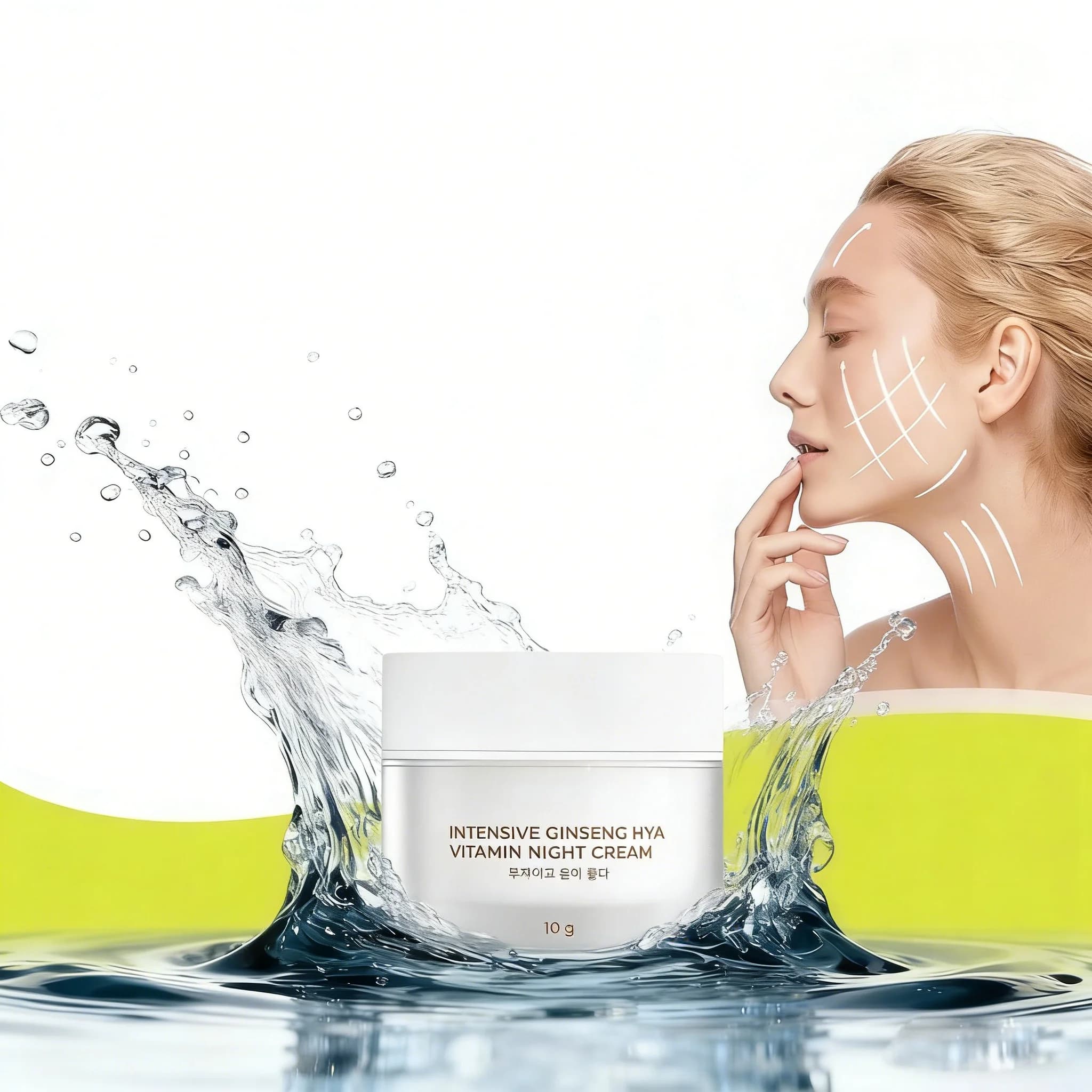 Crème de Fortification Vitaminée au Ginseng, Tendances TikTok, Anti-âge, Anti-rides, Sérum Liftant, Raffermissant et Éclaircissant