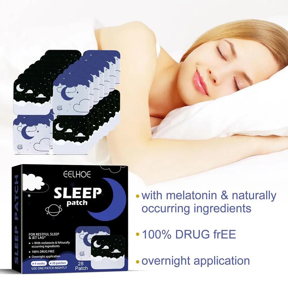 Patch d'aide au sommeil pour le sauna, le traitement des vertiges, le nerf souligné, l'aide du cerveau, autocollant pour le sommeil, la relaxation, anti-apaisant, 28 pièces, J1U8
