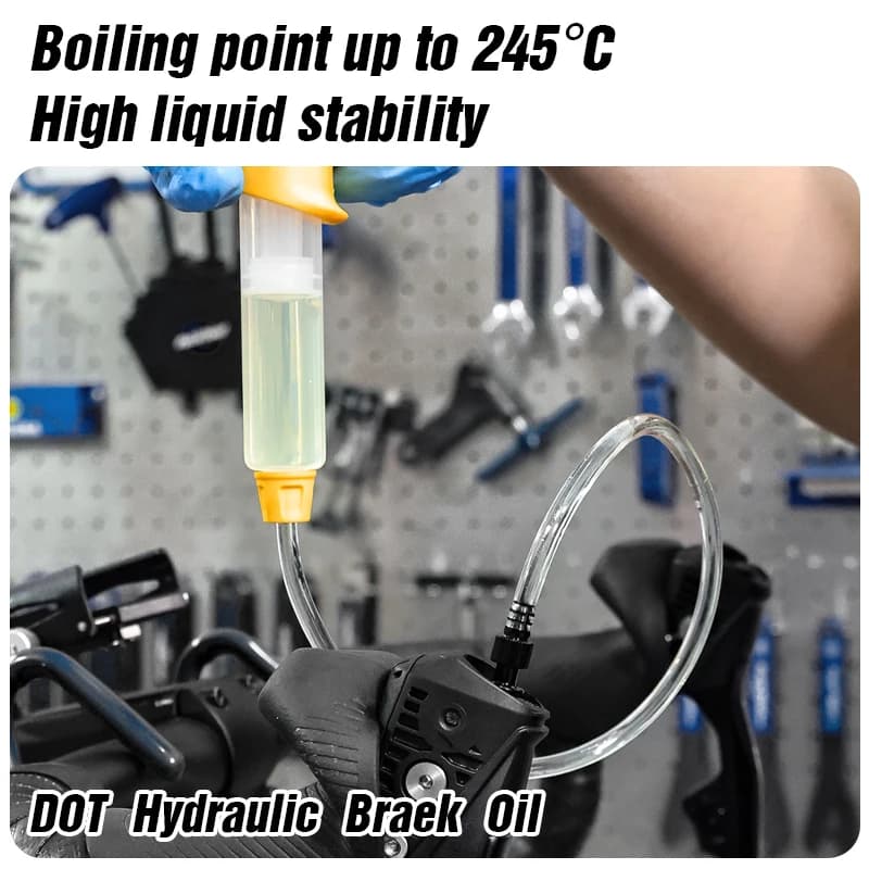 LEBYCLE huile minérale de frein de vélo 60ML DOT huile de frein hydraulique 60ML pour systèmes de freinage hydraulique de vélo Shimanod MGUARA Tektro