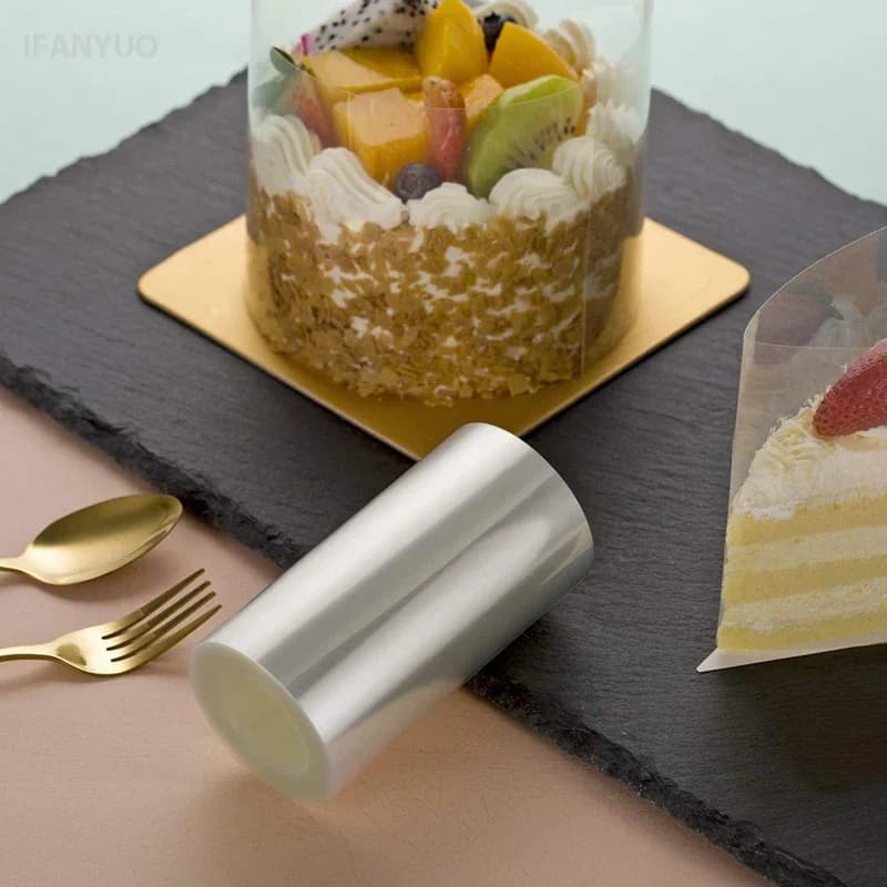 Rouleau de bords de gâteau épais, collier de gâteaux transparents, Mousse, feuilles de gâteaux au chocolat, Film environnant, pâtisserie, outils de Cupcake, 1 rouleau