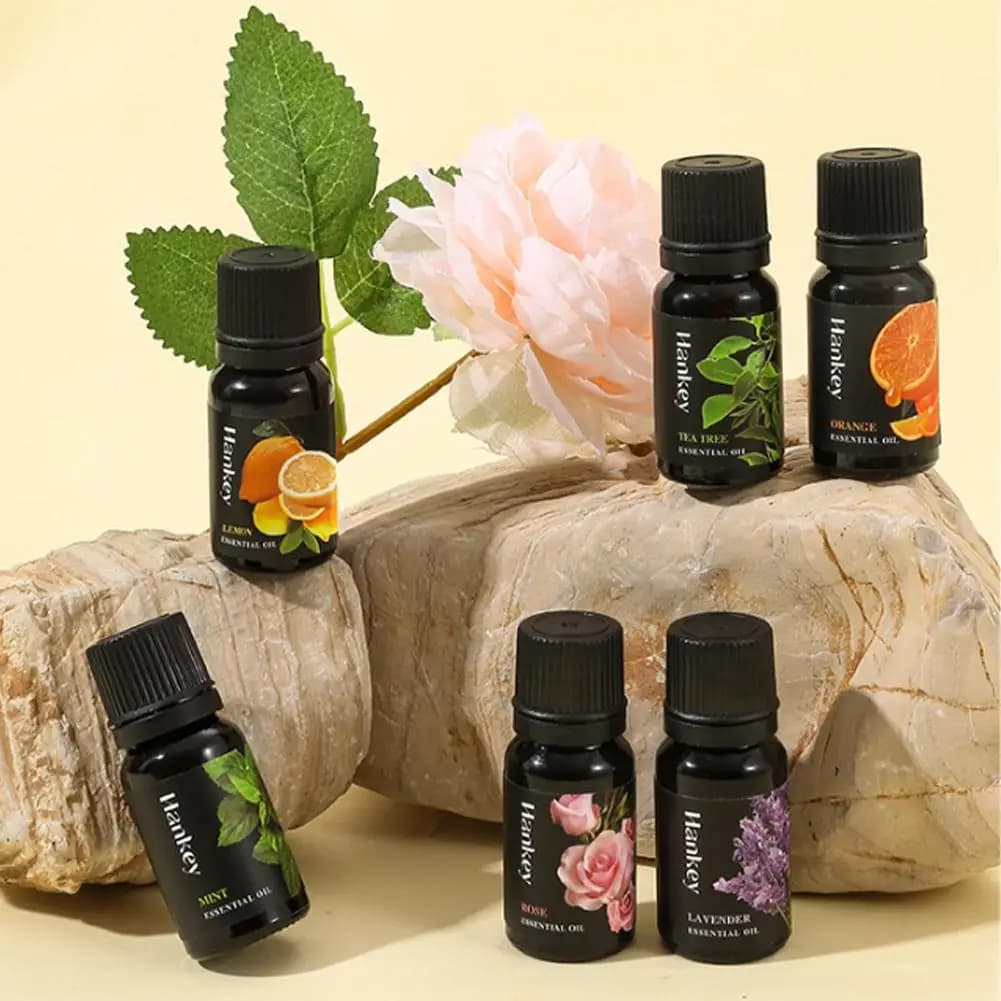Ensemble d'huiles essentielles végétales naturelles 10 ml, huile de diffuseur d'aromathérapie pour la maison, le bureau, le yoga, diffusion d'arômes élevée, parfum longue durée