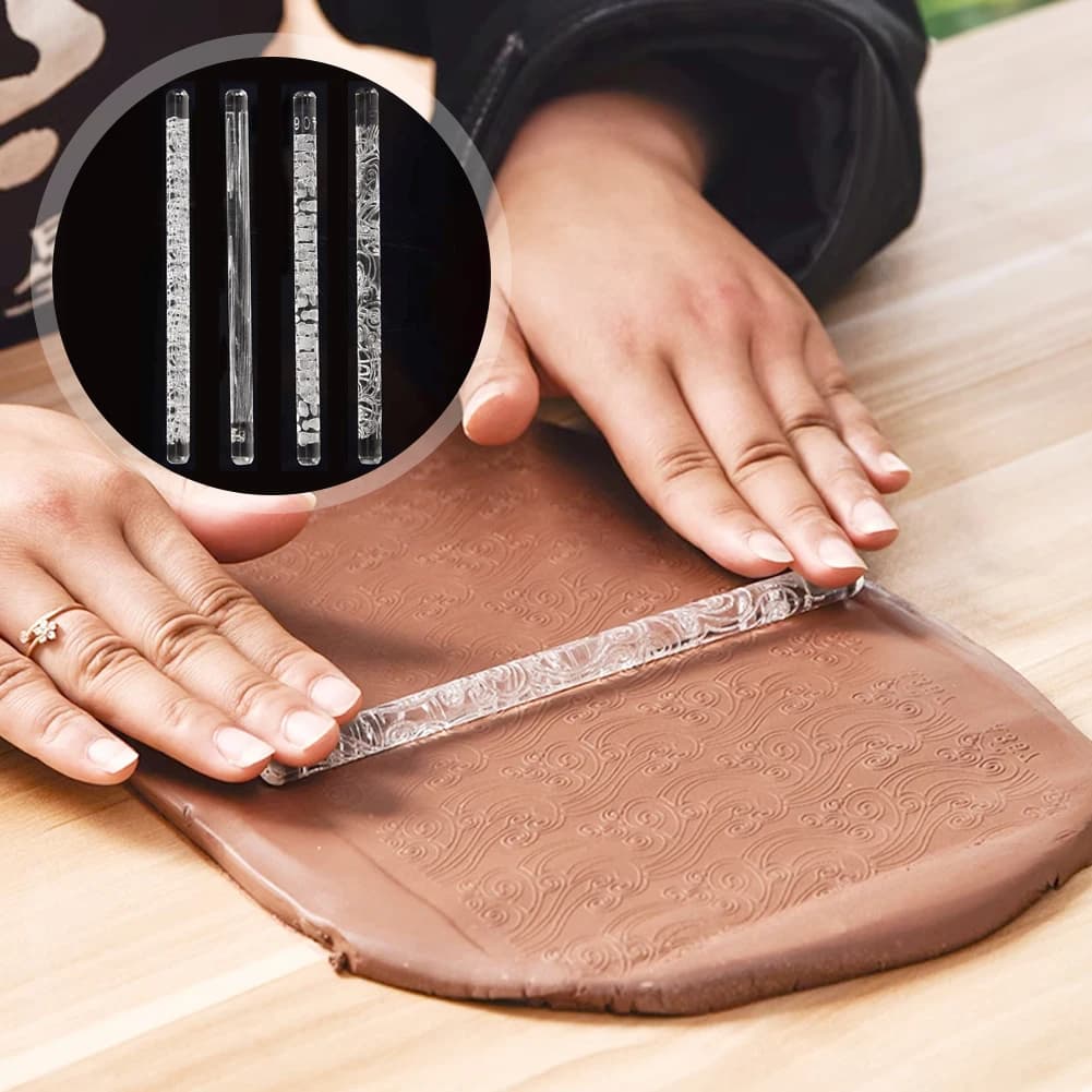 Rouleau à pâtisserie en gaufrage texturé, rouleau à gâteau Fondant, ustensiles de cuisson, outils de poterie, outils de décoration de pâtisserie, rouleau à pâtisserie antiadhésif sur le dessus de tass