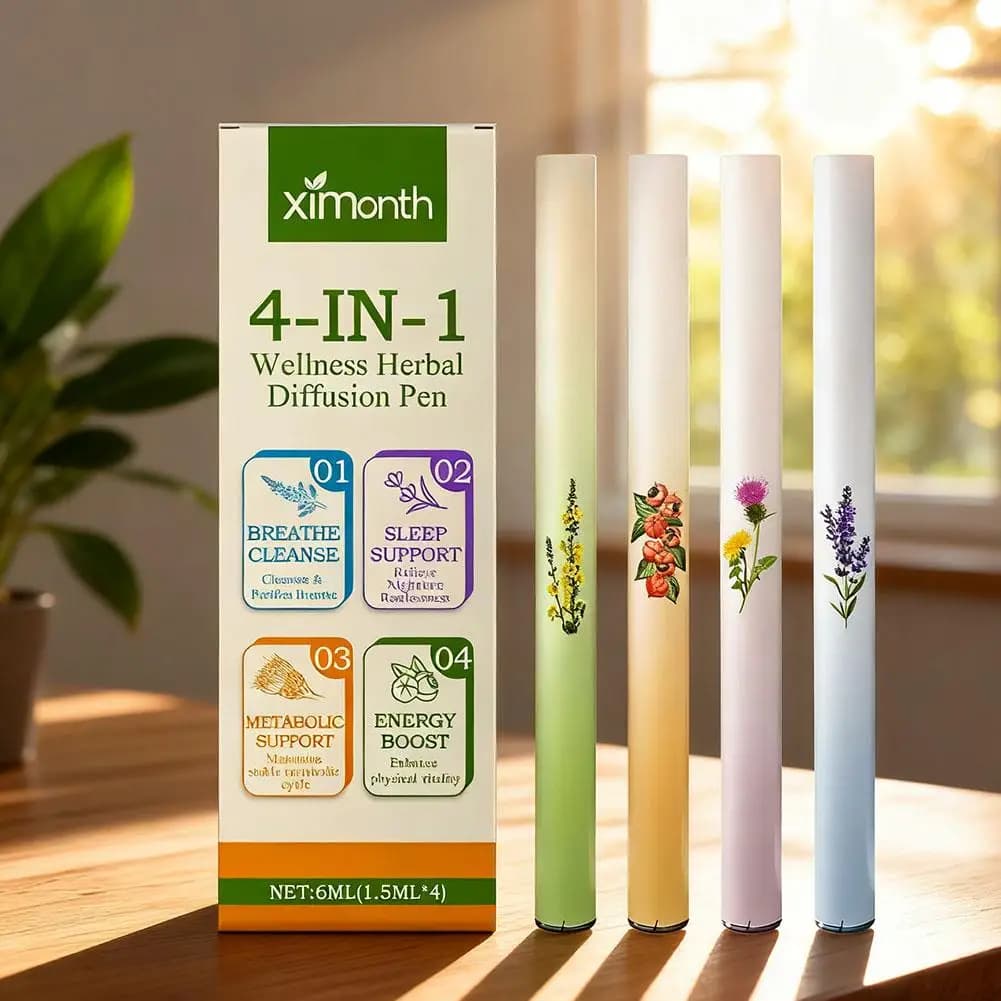 Stylo diffuseur d'aromathérapie 4 en 1, revigorant, relaxant les sens, respiration claire, stylo de nettoyage des poumons