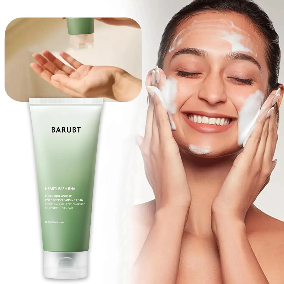 Quercetin pores mousse nettoyante en profondeur double nettoyage