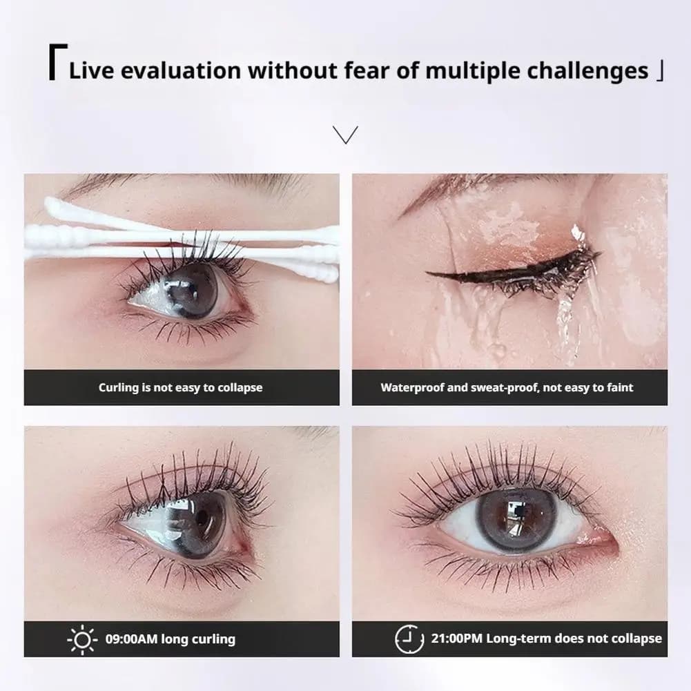 Mascara à cils recourbé 3D, Mascara à brosse fine, Mascara à tube imperméable, Lifting des cils, longue durée, sans grattage, défini