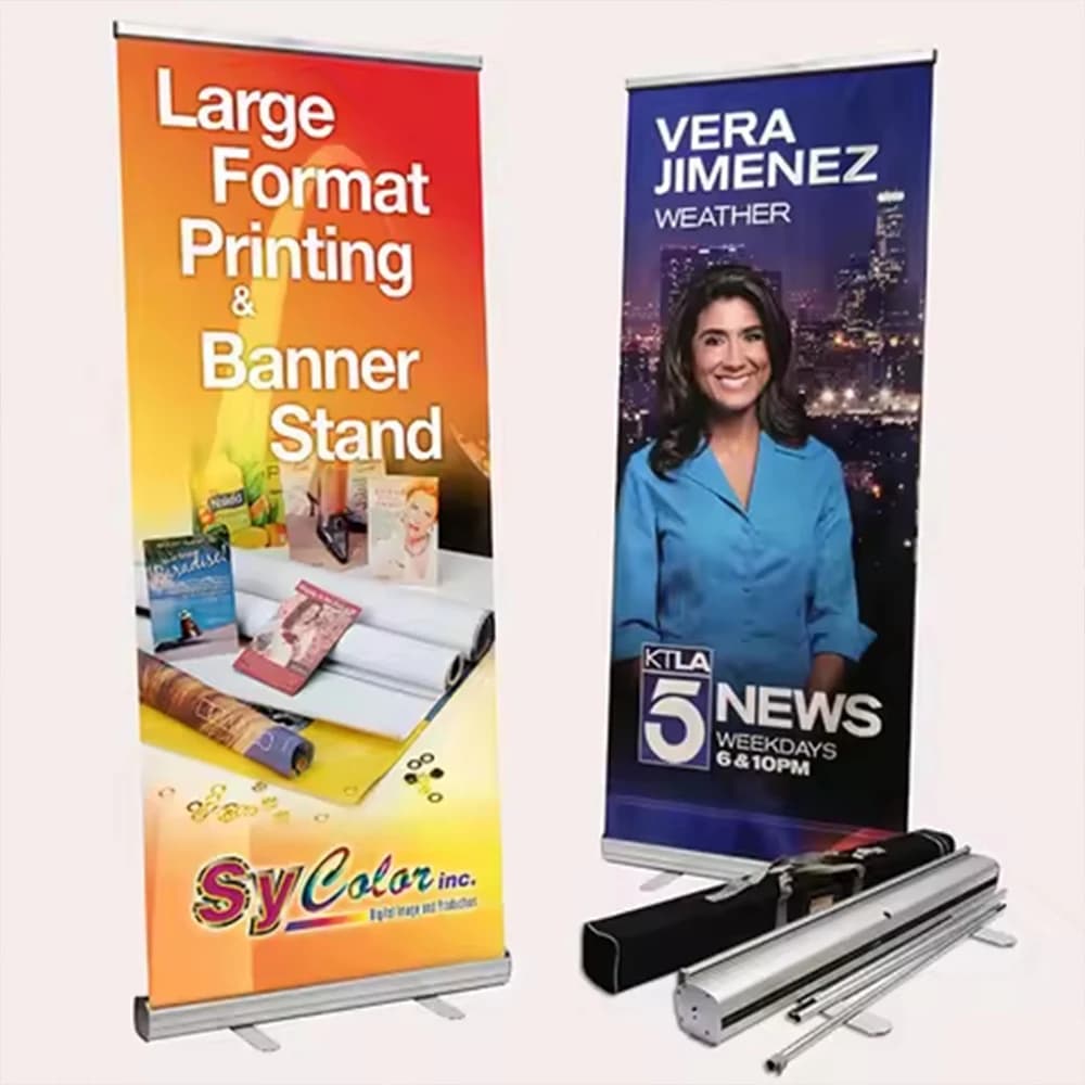 Bannière enroulable personnalisée 78x200cm, support rétractable en aluminium, panneau publicitaire personnalisé pour salon professionnel, magasin et bureau