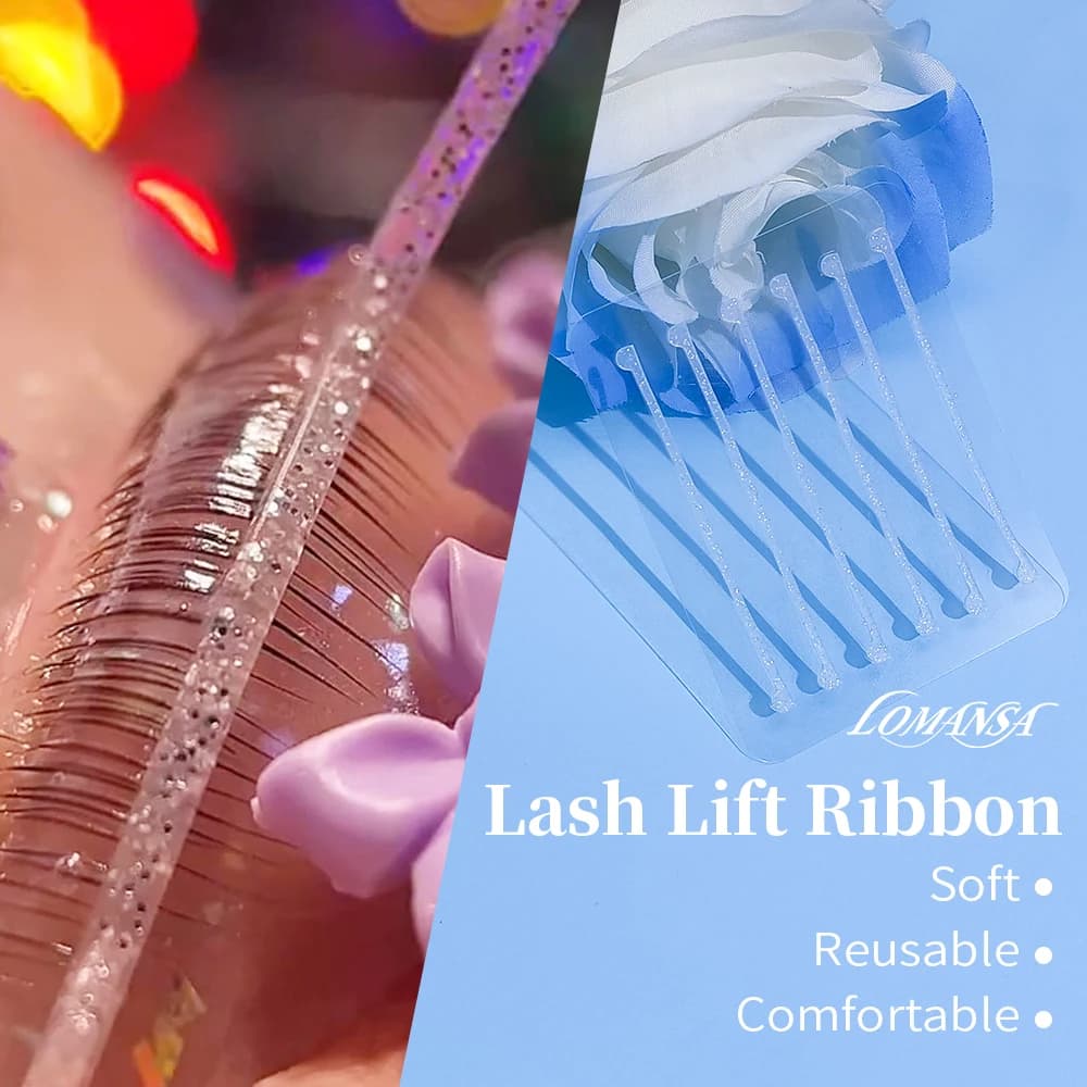 Lomansa 6 pièces ruban en Silicone réutilisable cils Perm cils ascenseur ruban chaîne rouleau de stratification des cils rouleau compensateur outil de beauté