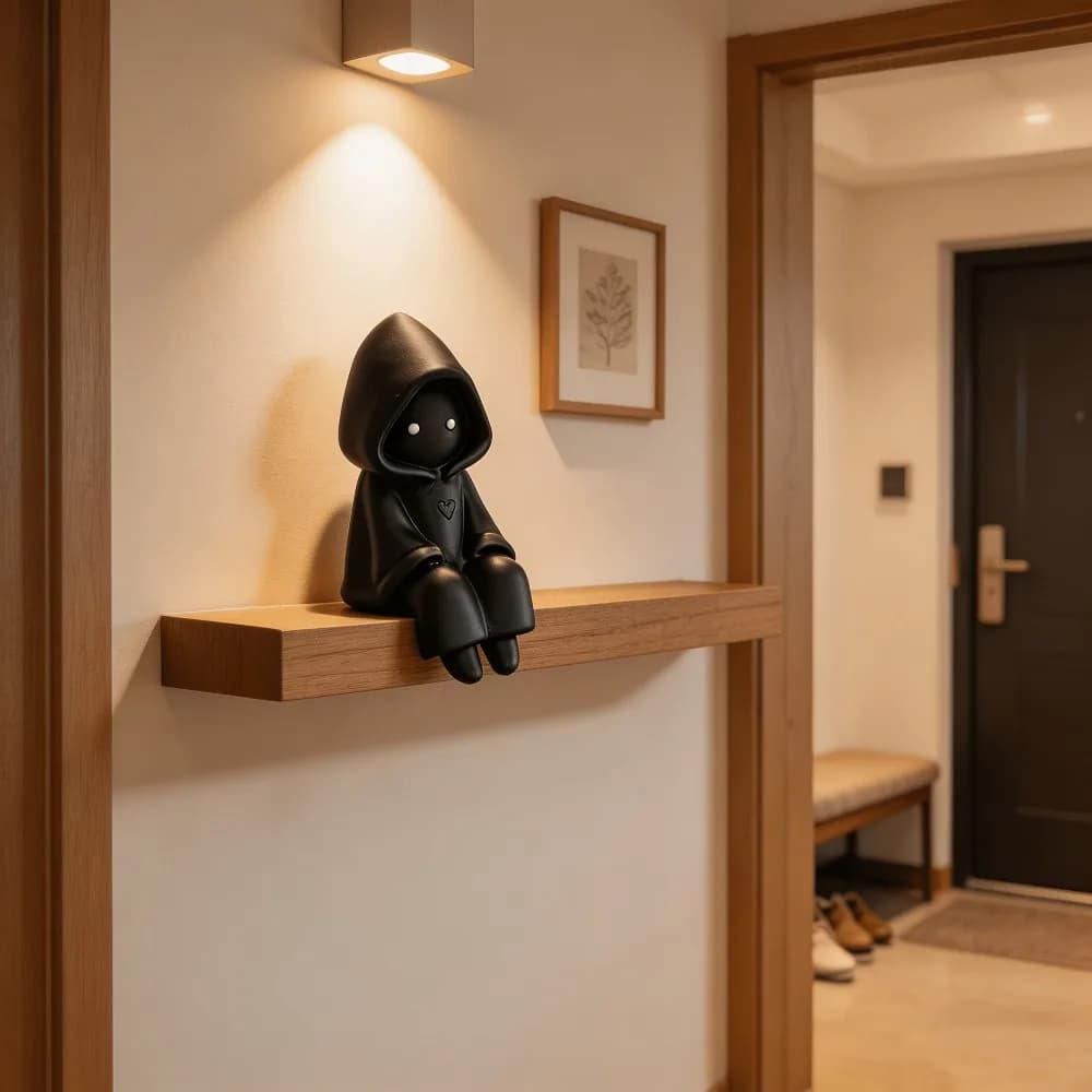 Figurine mystérieuse de la mort à capuche