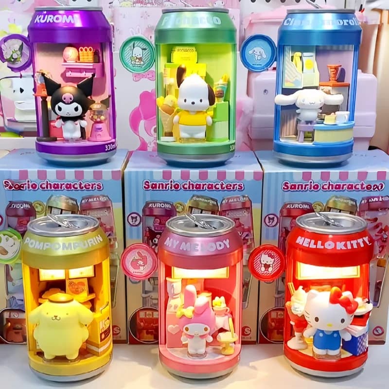 Sanrio Cinnamoroll Blind Box Série Boutique de desserts en canettes de soda