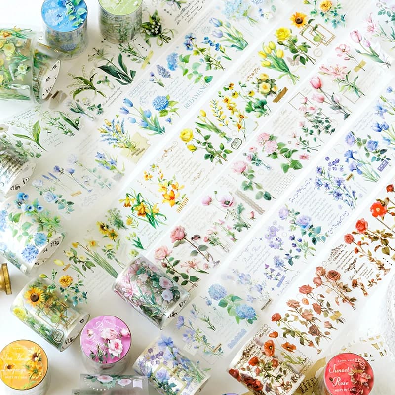 Autocollants de scrapbooking de bande d'animal familier de replSeries de fleur