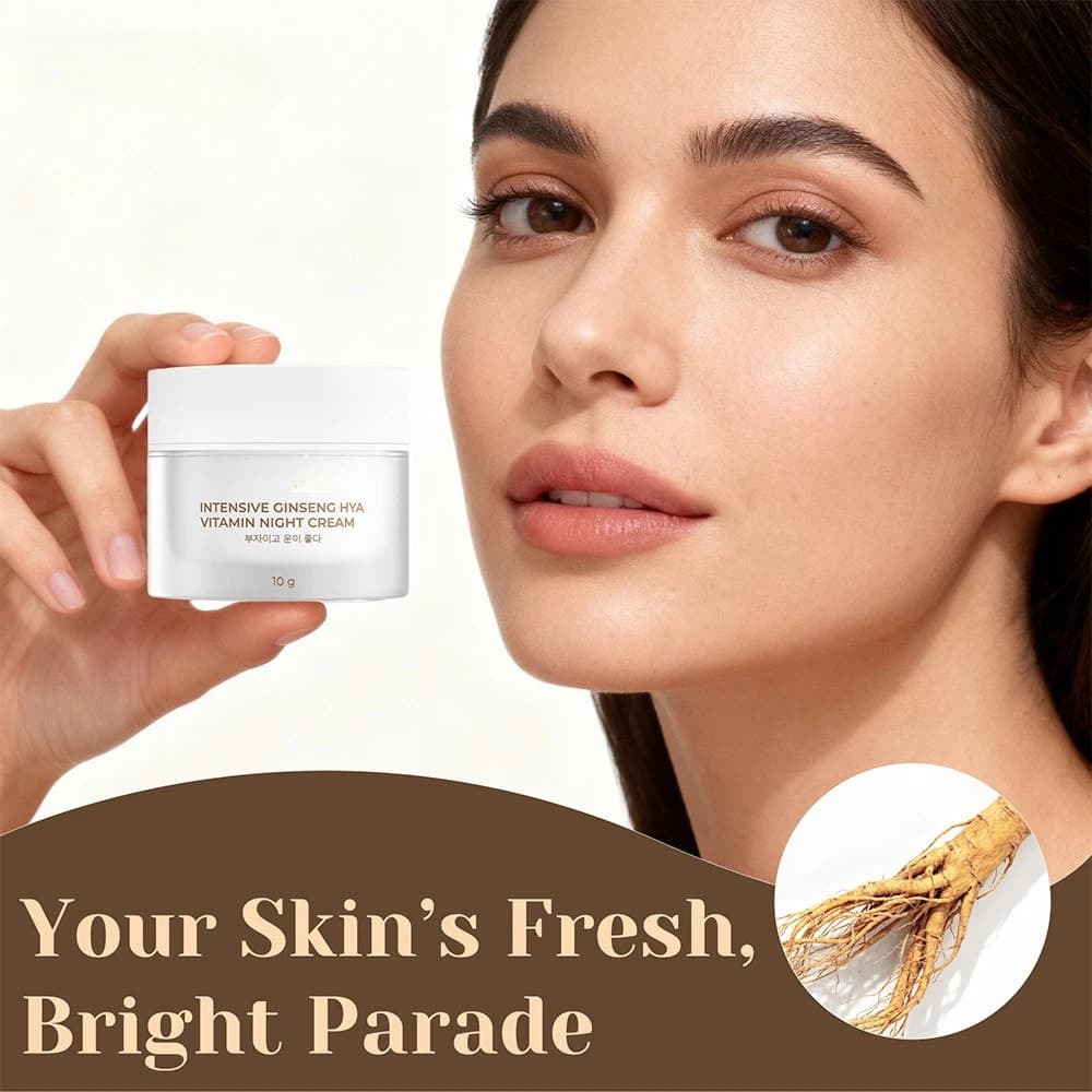 Crème de Fortification Vitaminée au Ginseng, Tendances TikTok, Anti-âge, Anti-rides, Sérum Liftant, Raffermissant et Éclaircissant