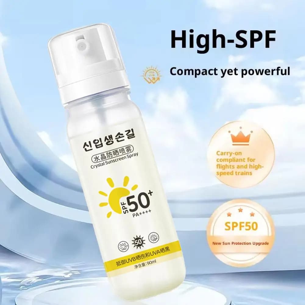 Spray solaire coréen SPF 50+, léger, multi-effets, régulateur de sébum, hydratant naturel, protection UV pour le visage et le corps