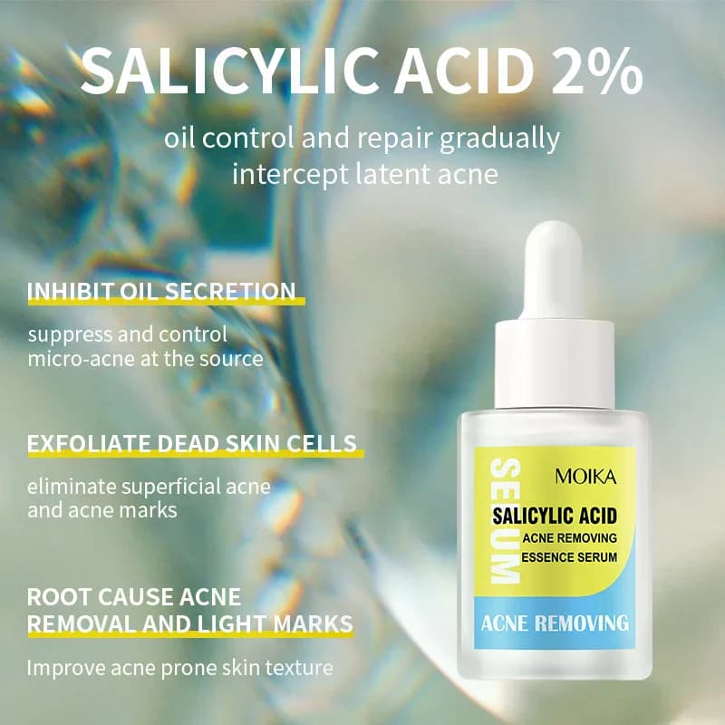 Sérum Essentiel Purifiant à l'Acide Salicylique MOIKA – Soin Hydratant et Séborégulateur pour la Peau