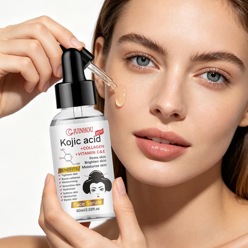 Sérum visage à l'huile de fruit d'argousier naturel JUINHOU et à l'acide kojique, hydratant en profondeur, soin quotidien pour tous types de peau