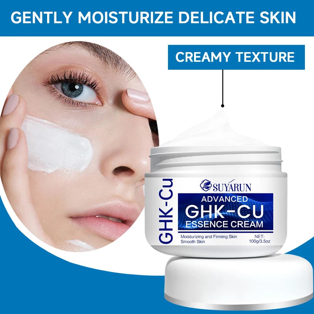 Crème GHK-CU - Hydratant visage anti-âge, raffermissant et hydratant pour tous types de peau, adapté aux hommes et aux femmes.