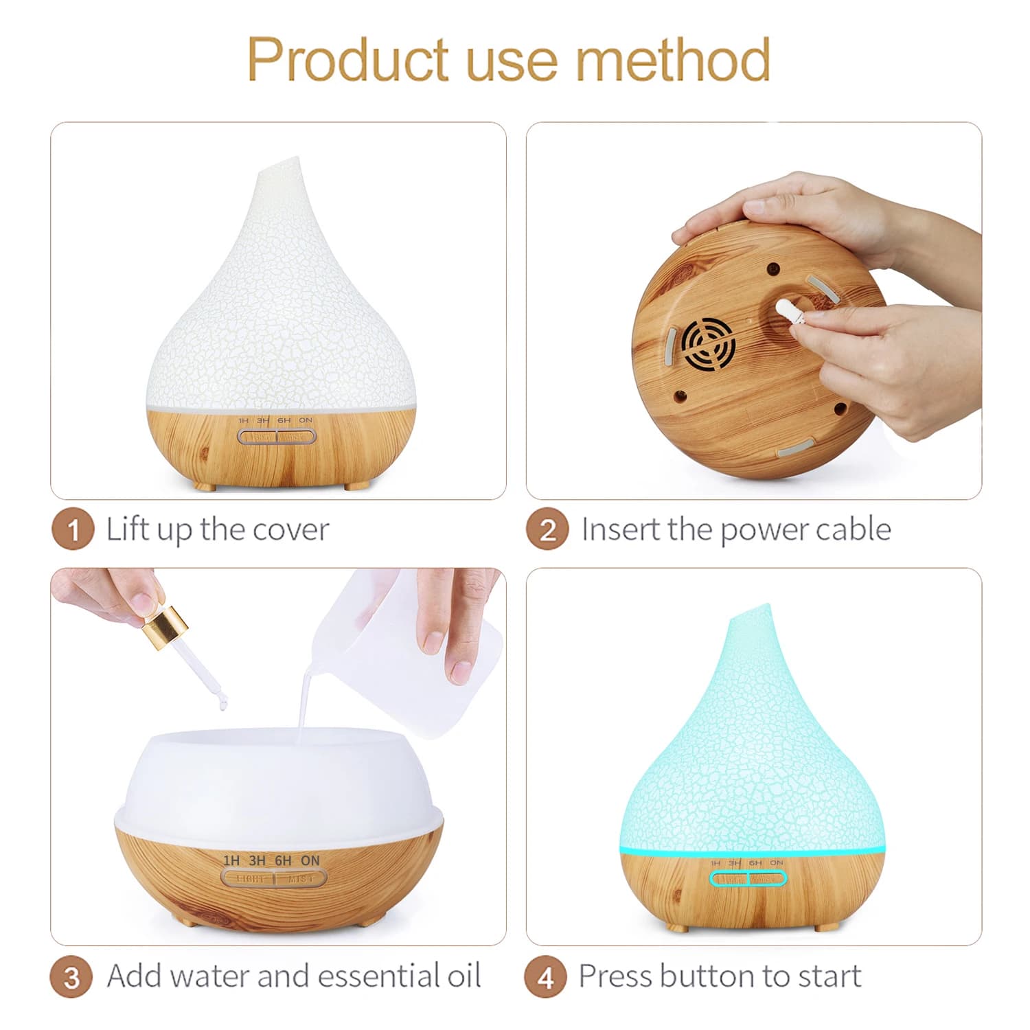 Tuya WiFi humidificateur intelligent diffuseur d'huile essentielle aromathérapie humidificateurs d'air à ultrasons diffuseur d'arôme fonctionne avec Google Home