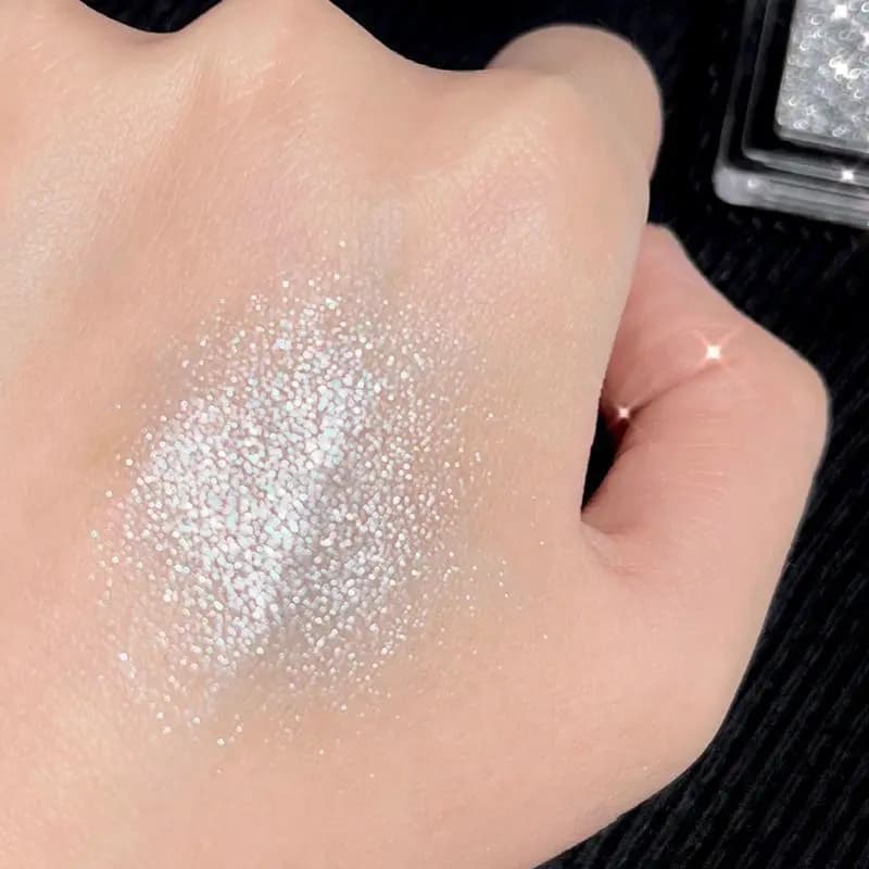 Palette de fards à paupières fumés, gris mat, bleu, 6 couleurs, paillettes argentées, acrylique, maquillage longue durée, cosmétiques