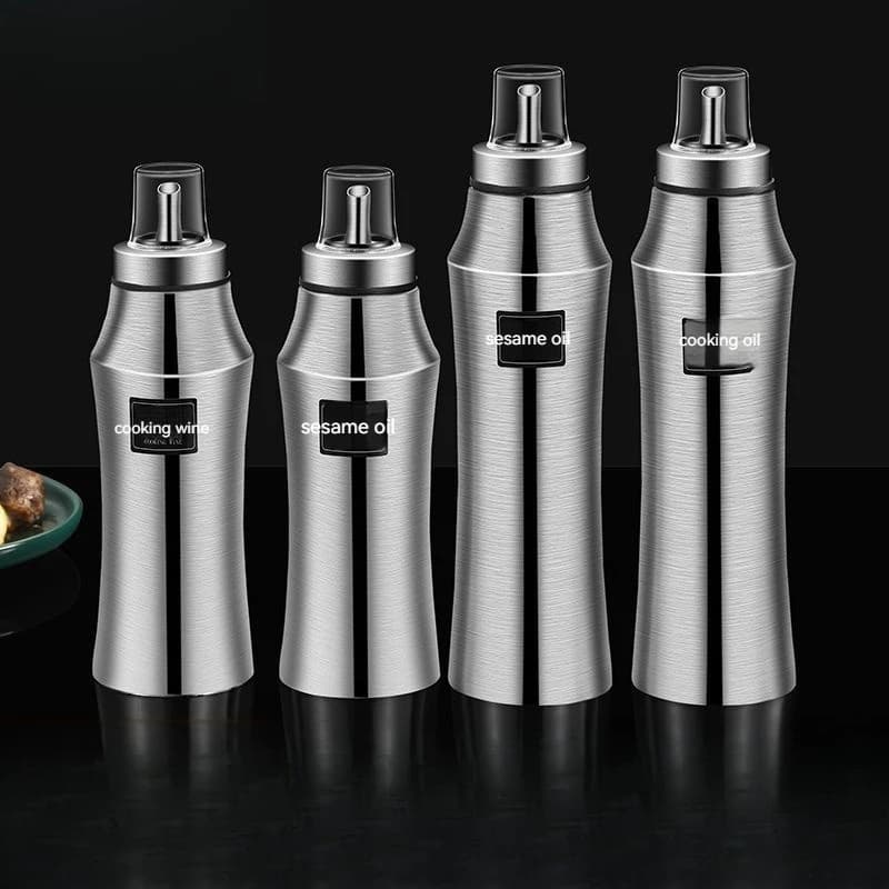 Bocal à huile domestique en acier inoxydable 304, étanche avec couvercle, bidon d'huile de grande capacité, carafe de stockage de cuisine, bouteille de carburant