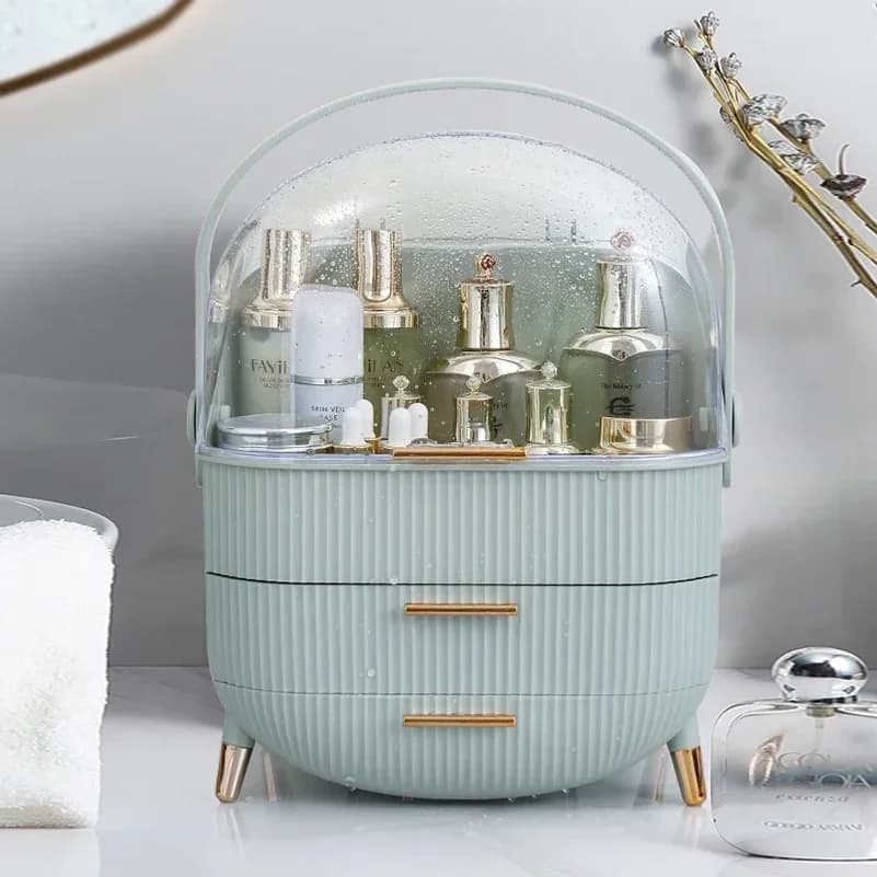 Nouveau bureau anti-poussière organisateur stockage étanche mode peau grande capacité de soins cosmétiques beauté tiroir boîte de rangement maquillage bain