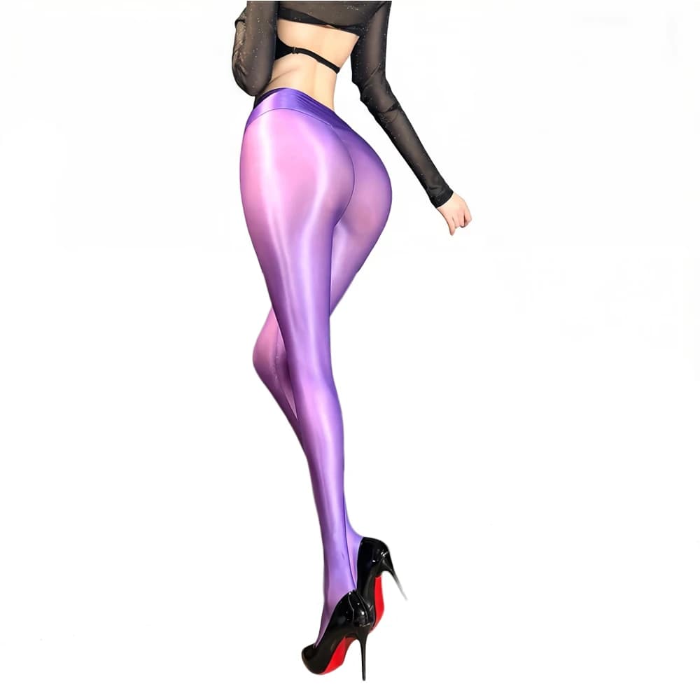 Pantalon moulant sexy pour femme, taille haute, effet crayon, élastique, brillant, style yoga, legging sculptant