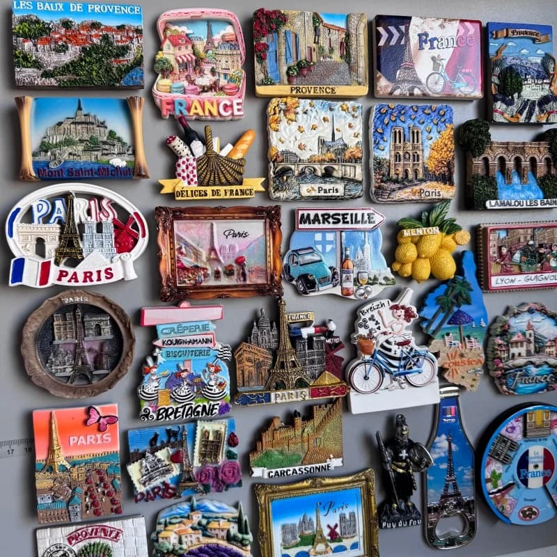 Aimants de réfrigérateur de tour Eiffel, souvenir de Paris, souvenir français, Provence, tourisme, repère, autocollants magnétiques, décoration sur le réfrigérateur, cadeau
