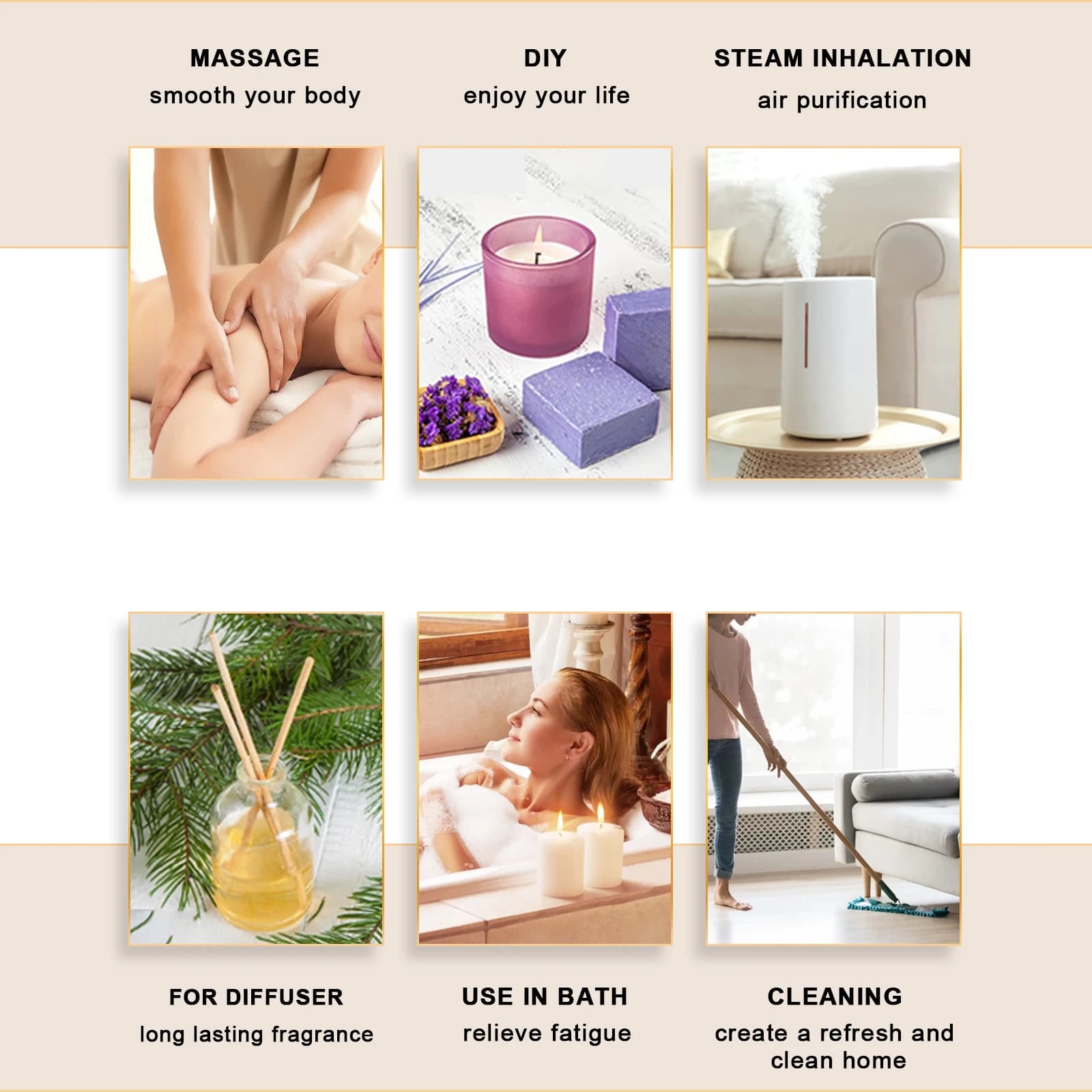 Huile essentielle pure pour diffuseur
