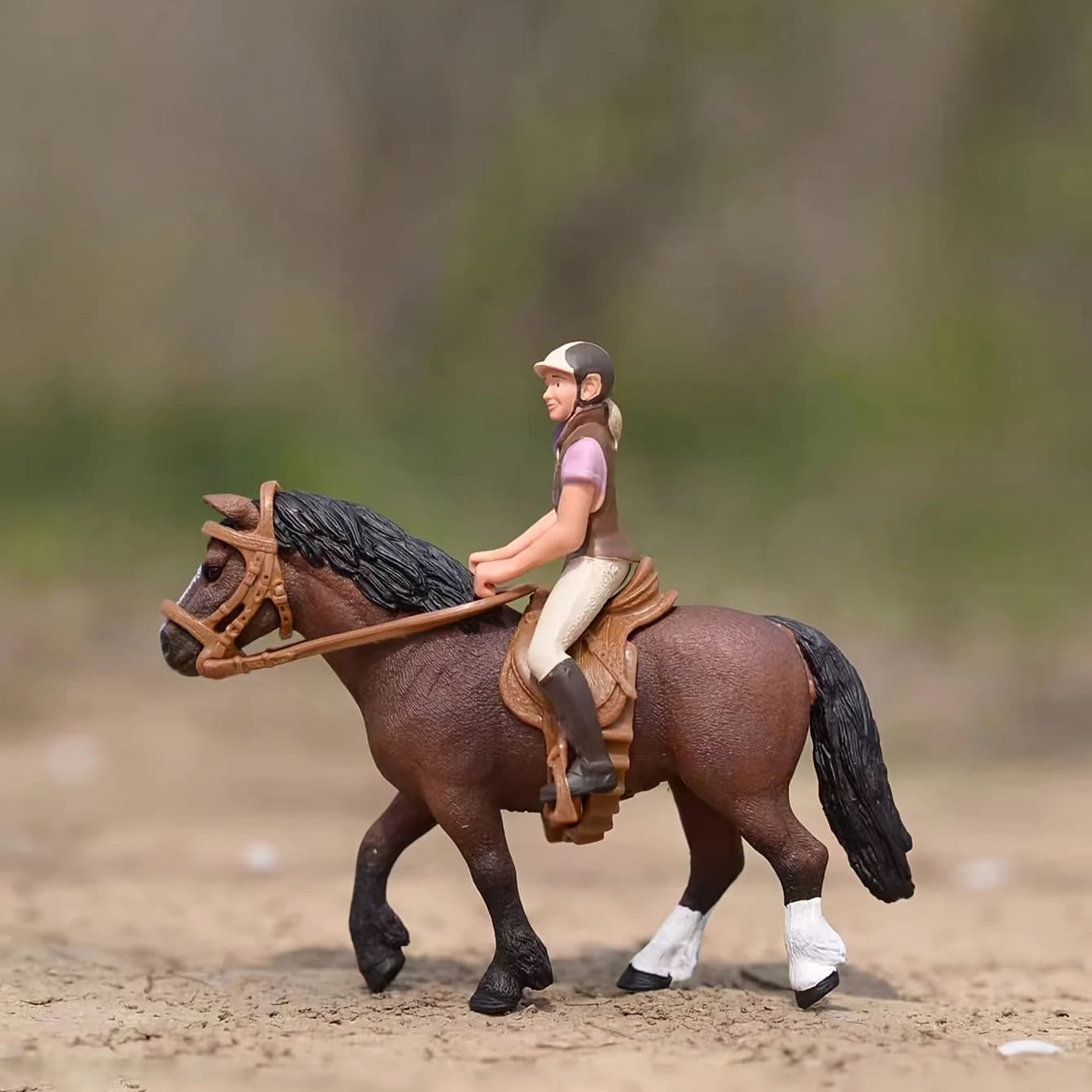 Ensemble de modèles de cheval d'animaux sauvages