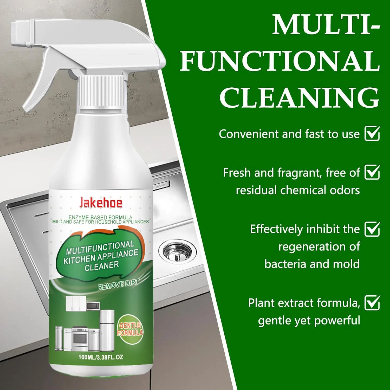 Nettoyant multifonctionnel pour appareils de cuisine