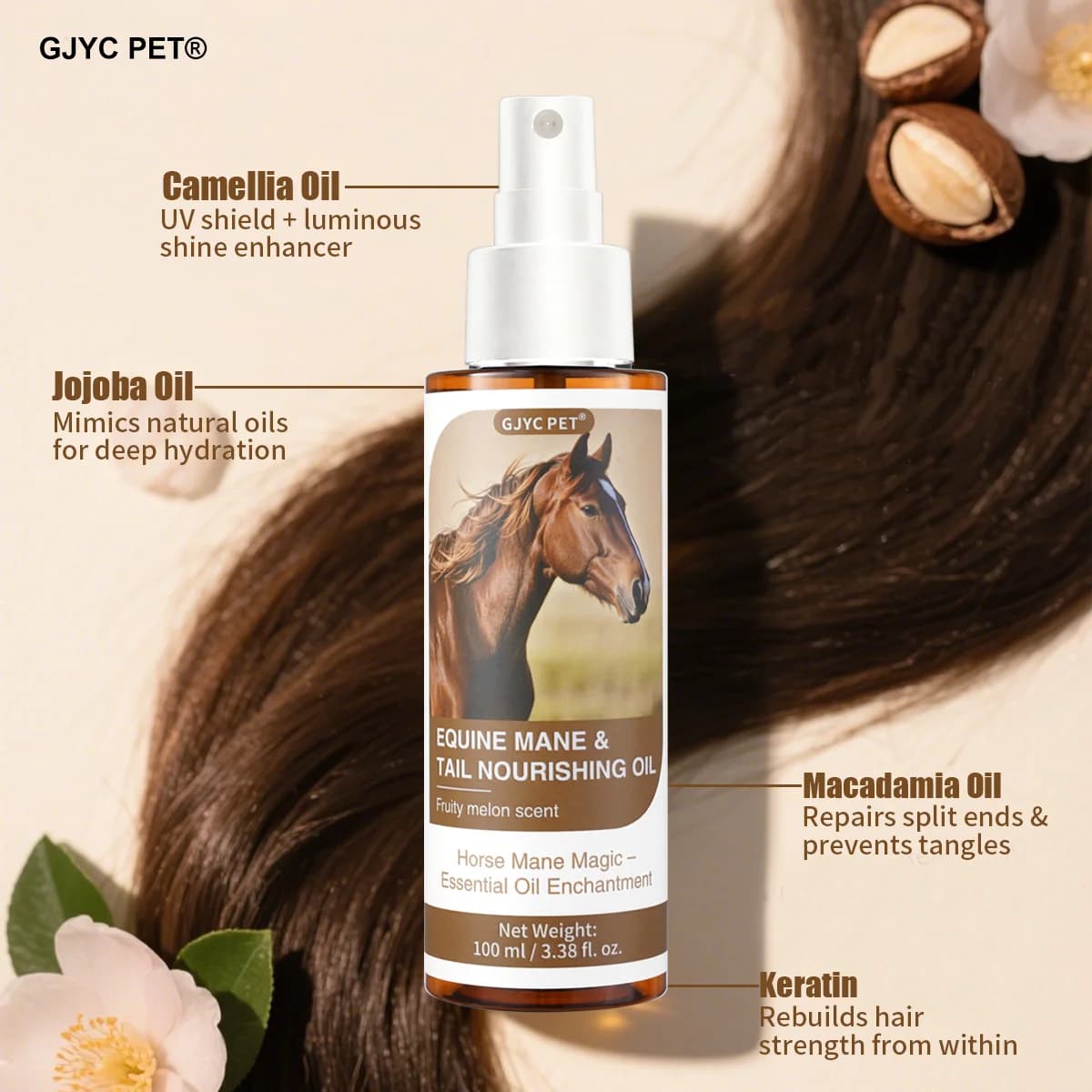 Huile de Soin pour Cheveux de Cheval 100ml
