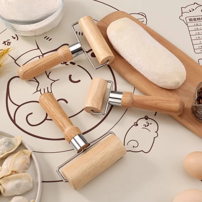 Rouleau à pâtisserie en bois, facile à utiliser, pour étaler uniformément la pâte à croûtes/pizza/autres outils de pâtisserie, 1 pièce