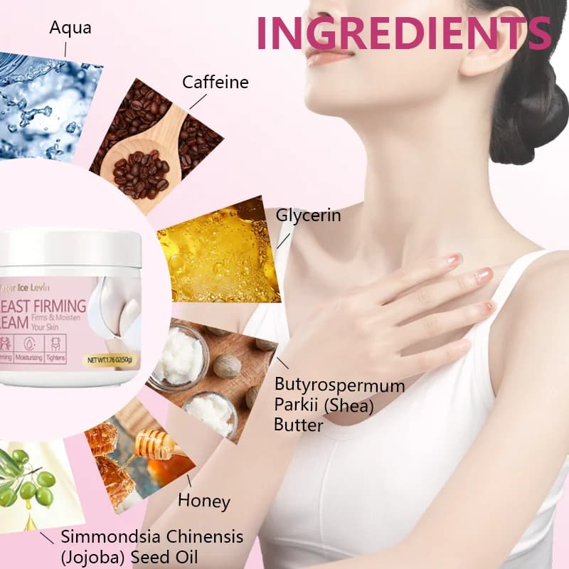 Crème raffermissante pour les seins - Hydrate les seins, augmente leur fermeté - Convient pour le massage quotidien des seins - Légère et facilement absorbée, convient à tous les types de peau