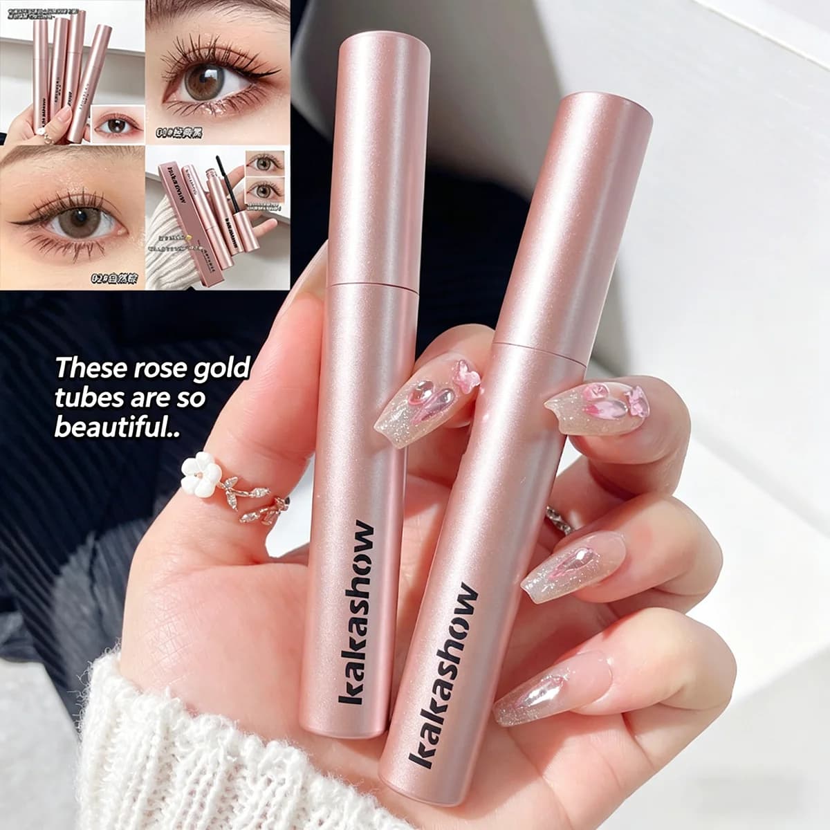 Mascara recourbant longue tenue, waterproof et résistant à la transpiration, sans grumeaux, effet cils naturels, parfait pour le maquillage quotidien
