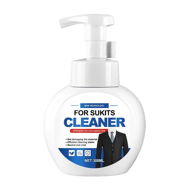 Nettoyant à sec pour costumes, nettoyant mousse sans eau pour tissus de costumes, un outil magique pour éliminer les taches d'huile sur les pantalons et les chemises