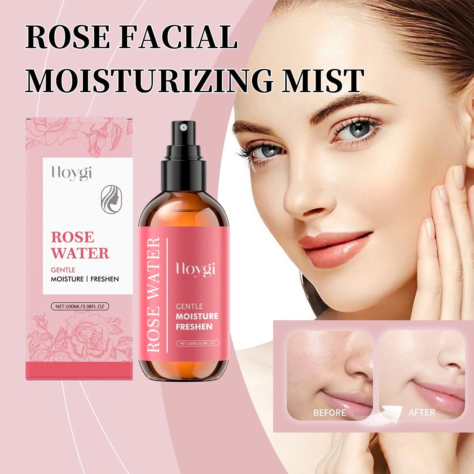 Spray Facial d'eau de rose
