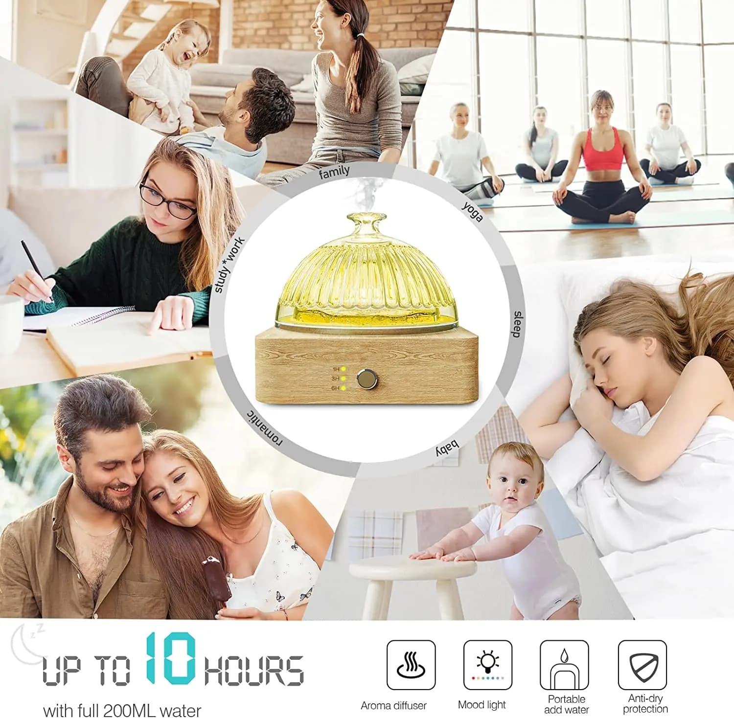 Diffuseur d'huile essentielle en verre