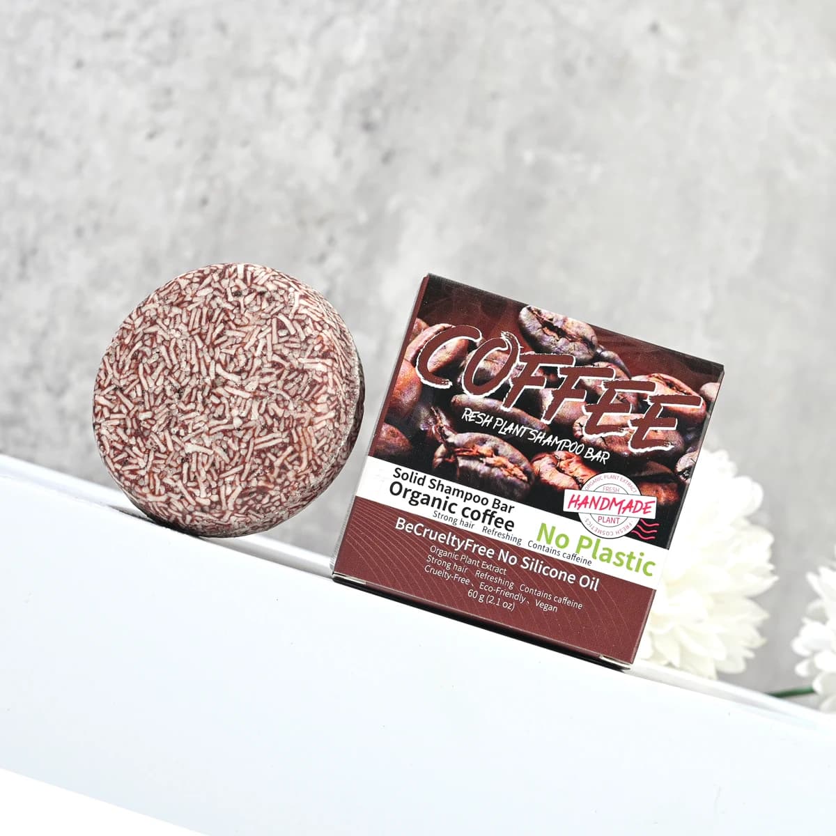 Shampoing aromatisé au café, savon aux huiles essentielles nourrissant pour cheveux, savon fait main, contrôle de l'huile pour hommes et élimination des pellicules, shampooing solide