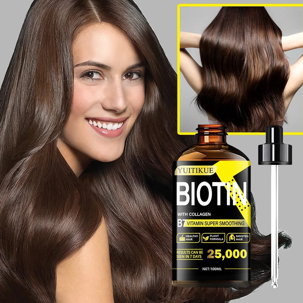 Huile de soin au collagène biotine 100 ml - Riche en vitamine B7