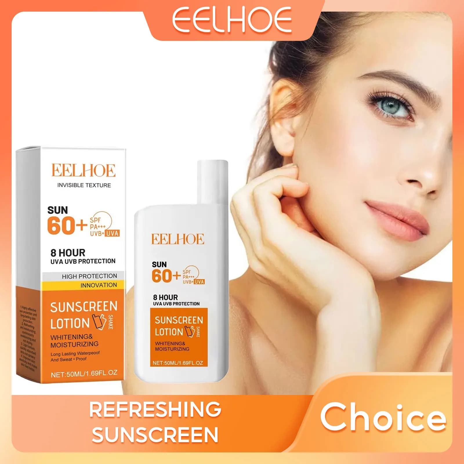 Crème solaire longue durée pour le visage Spf 60 +, protection UV, étiquettes de nuit, hydratant, isolation, gratitude, produits de soins de la peau