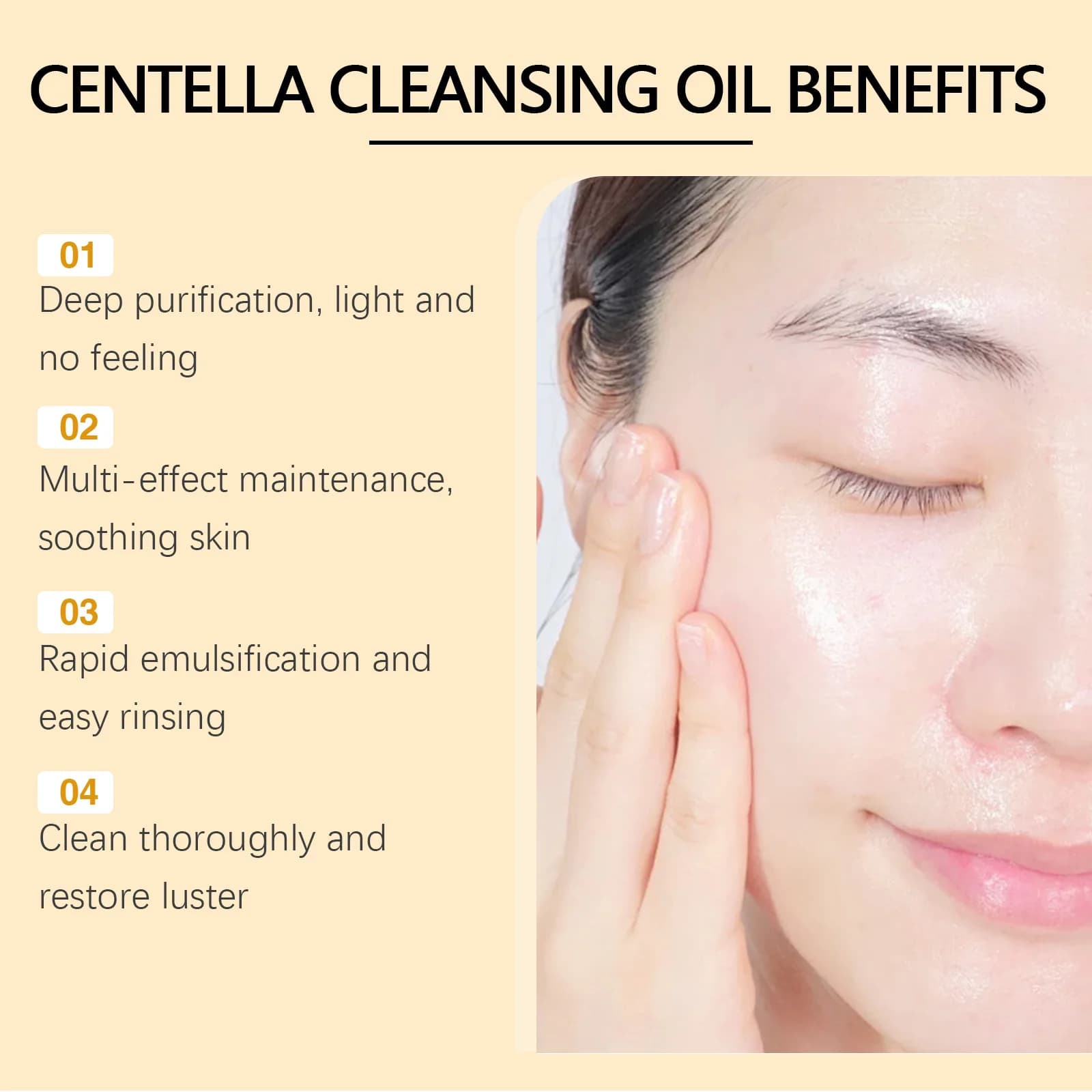 Centella soins du visage Combo démaquillant apaisant doux huile