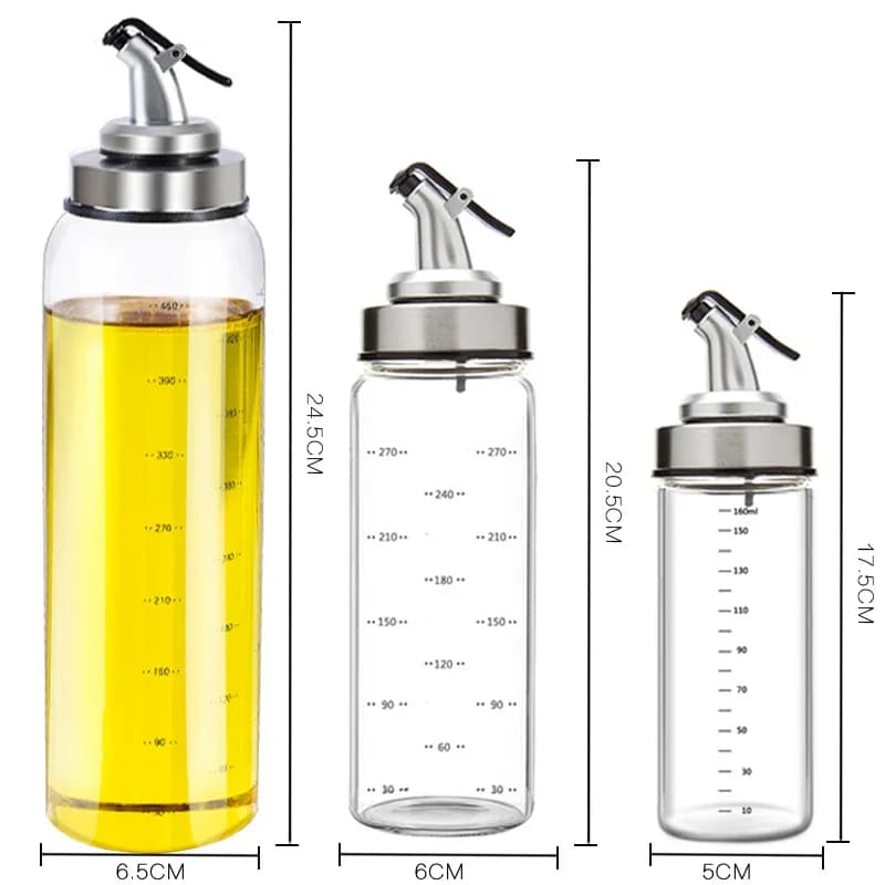 Distributeur d'huile pour accessoire de cuisine, bouteilles de stockage en verre pour huile et vinaigre, bouteille d'huile d'assaisonnement de cuisine, bouteille de Sauce