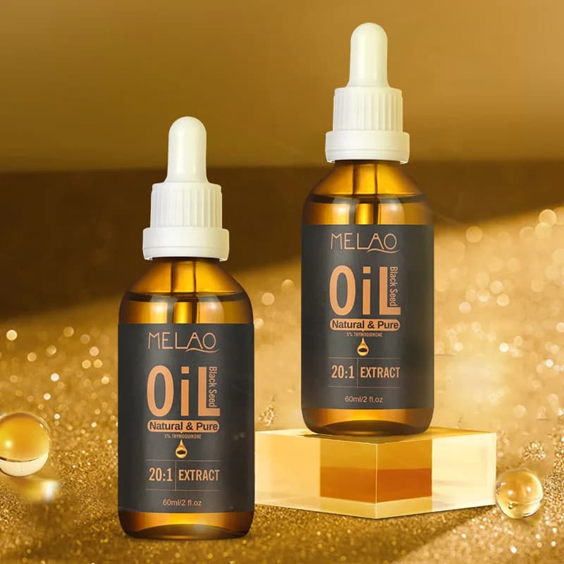 Huile de graines de cumin noir turc, huile de graines noires pressée à froid de qualité supérieure – 100 % pure pour les soins de la peau, la croissance des cheveux