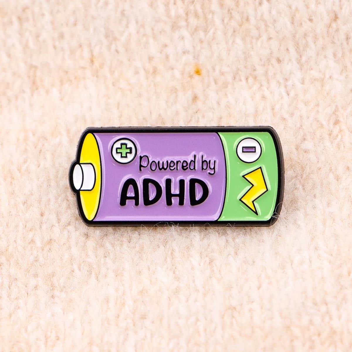 Broches en émail avec citations drôles de TDAH, animaux de dessin animé, chats, Badge à revers sur sac à dos, accessoires pour vêtements, bijoux à la mode, cadeaux