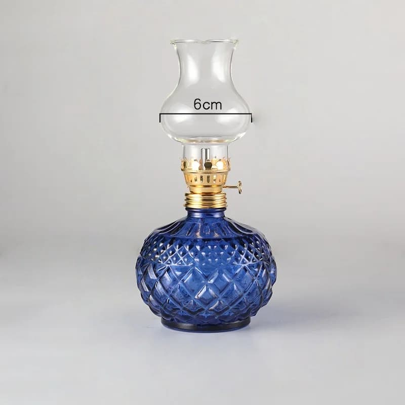 Grande lampe à huile rustique lampe en verre Vintage lampes à huile anciennes pour usage intérieur éclairage de secours chambre de lampe ouragan