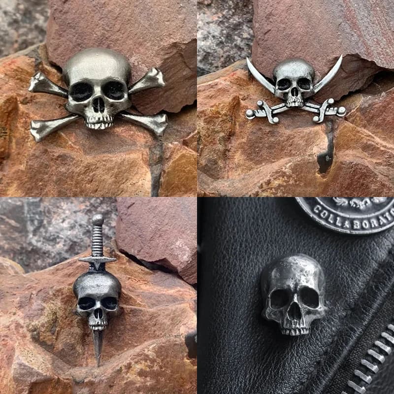 Badge crâne d'halloween