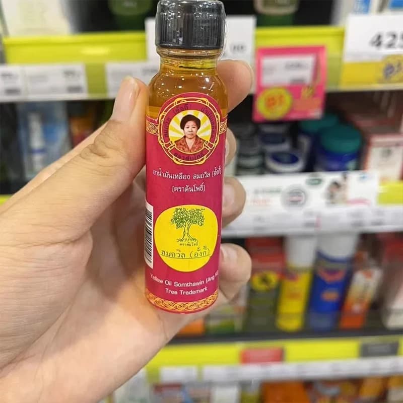 Huile de massage traditionnelle Somthawin Anky de Thaïlande 24ml